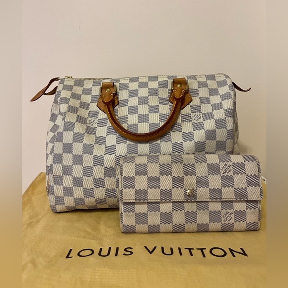 Louis Vuitton Damier Azur Speedy 30 with matching wallet - Picture 1 of 13